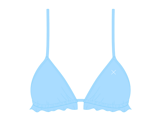 Cloudy Blue Fringe Top