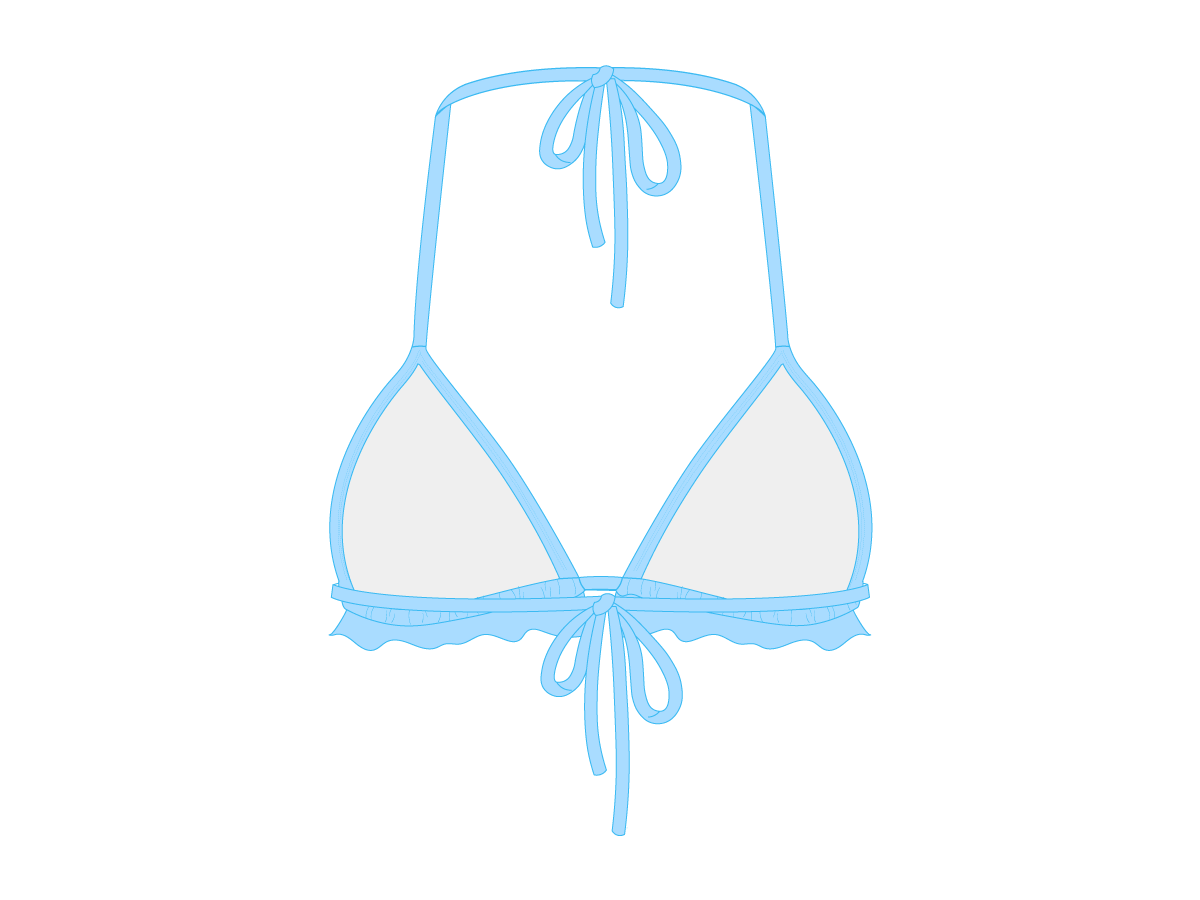 Cloudy Blue Fringe Top