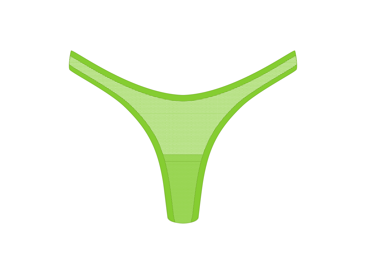 Clover Mesh 80s Thong