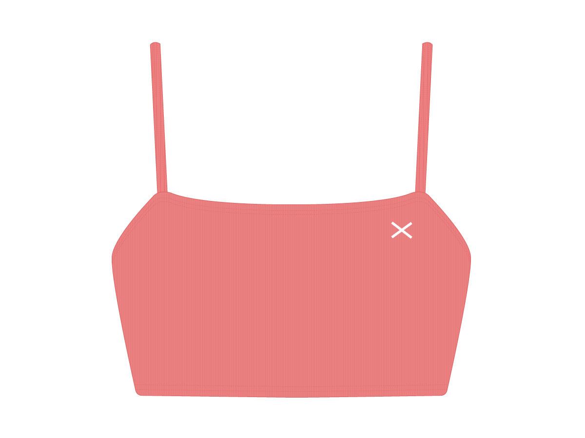 Gum Pink Ribbed Camisole Top