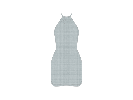 Grey Halter Mini Dress - Heather Blend