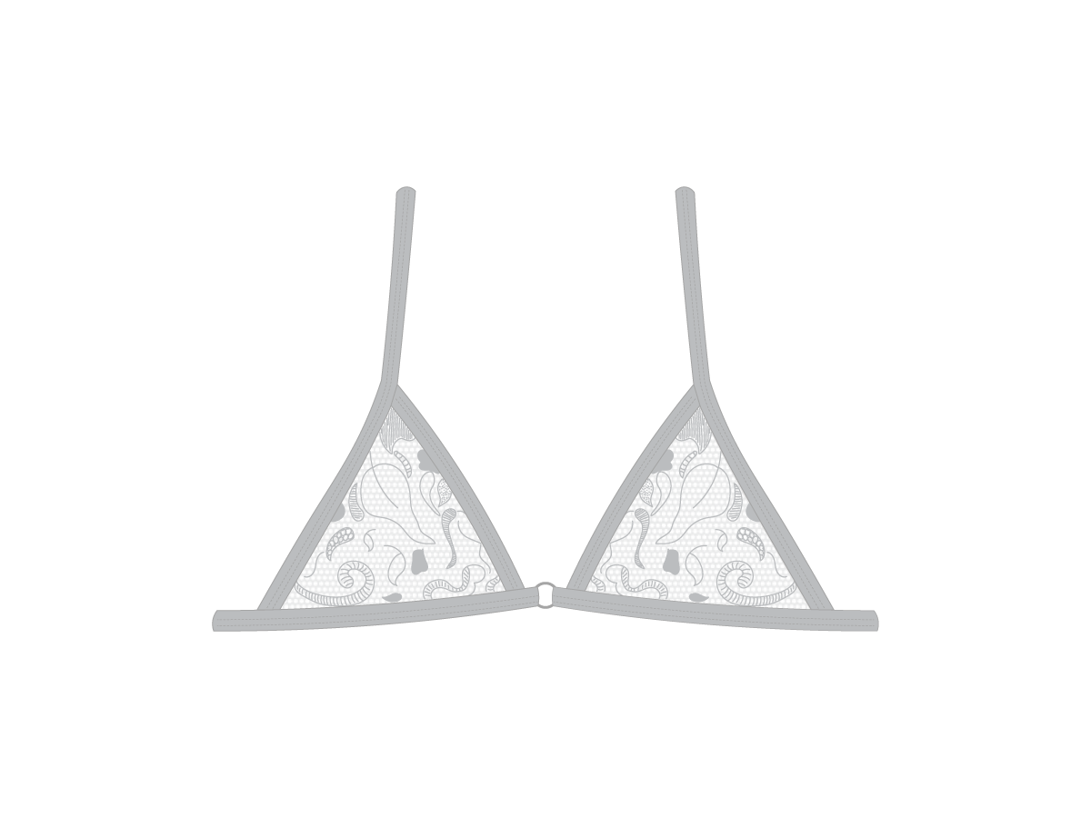 Hills Grey Minimal Lace Bralette