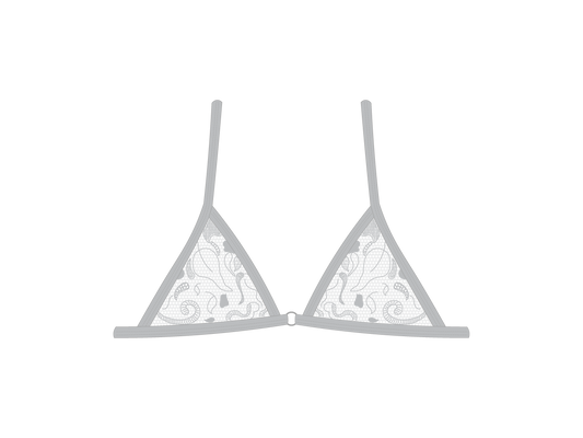Hills Grey Minimal Lace Bralette