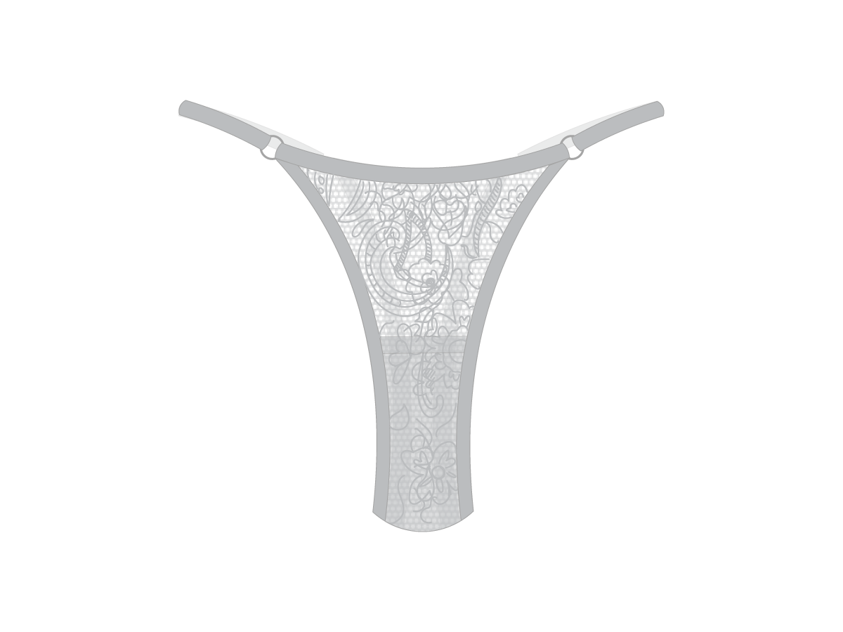 Hills Grey Minimal Thong bottoms