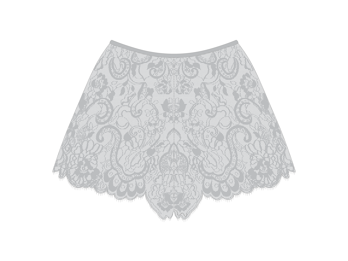 Hills Grey Minimal Lace Shorts