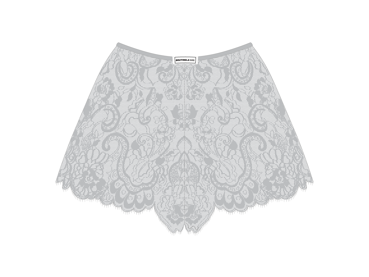 Hills Grey Minimal Lace Shorts