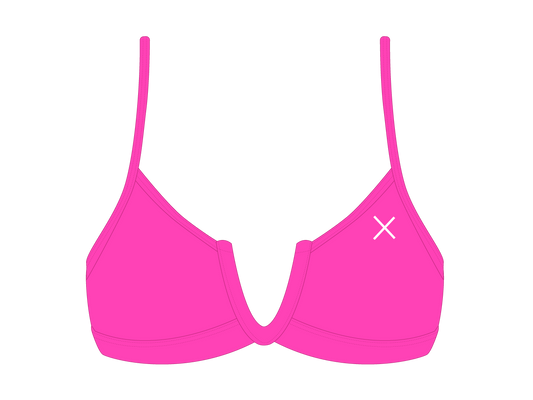Hot Pink V-Cut Top