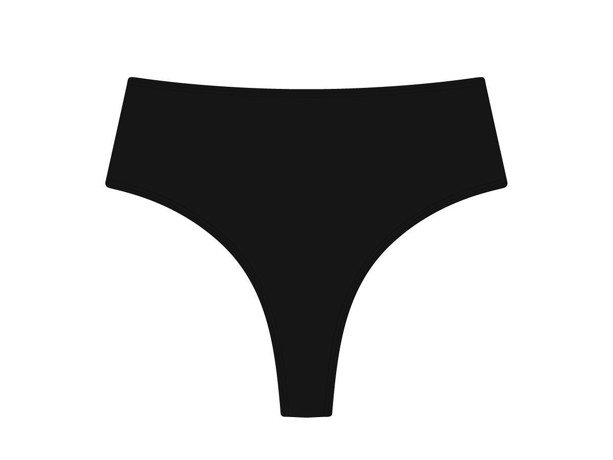 Manhattan Black High-Waist Bottoms