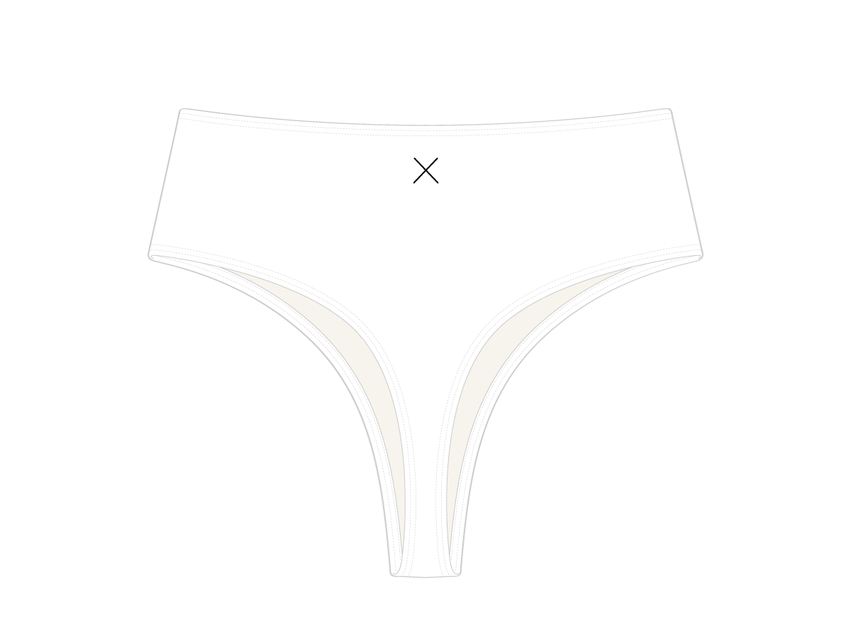 Venice White High-Waist Bottoms