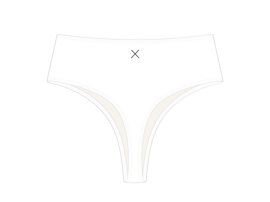 Venice White High-Waist Bottoms