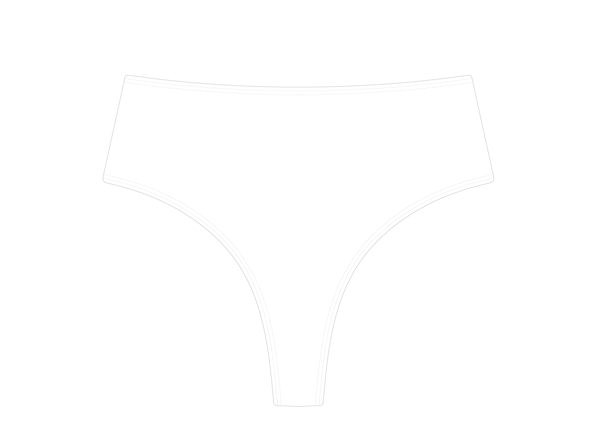 Venice White High-Waist Bottoms