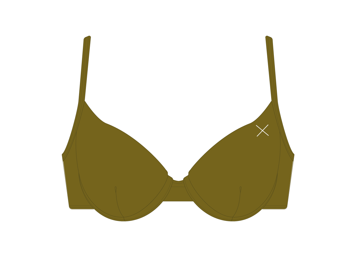 Khaki Bustier Top