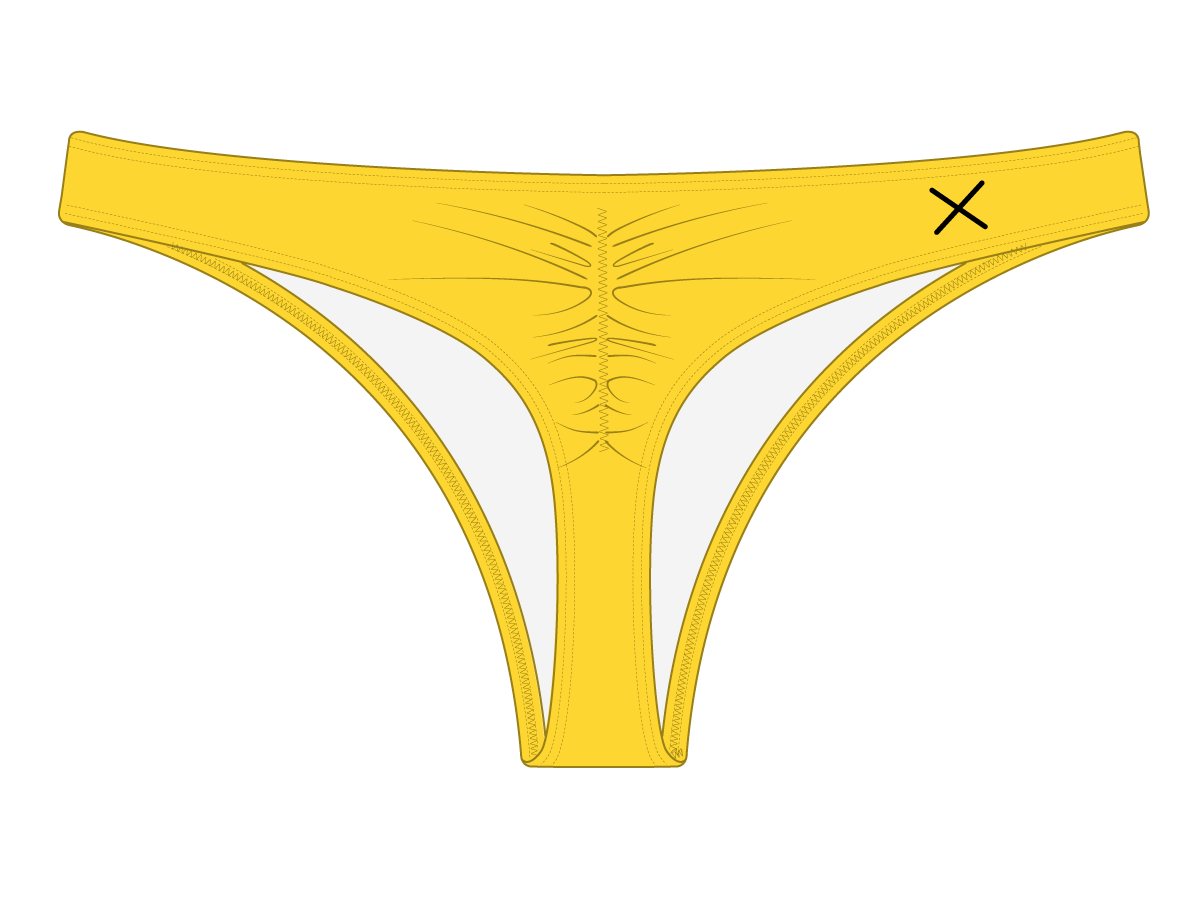 Lily Yellow Classic Scrunch Bottoms