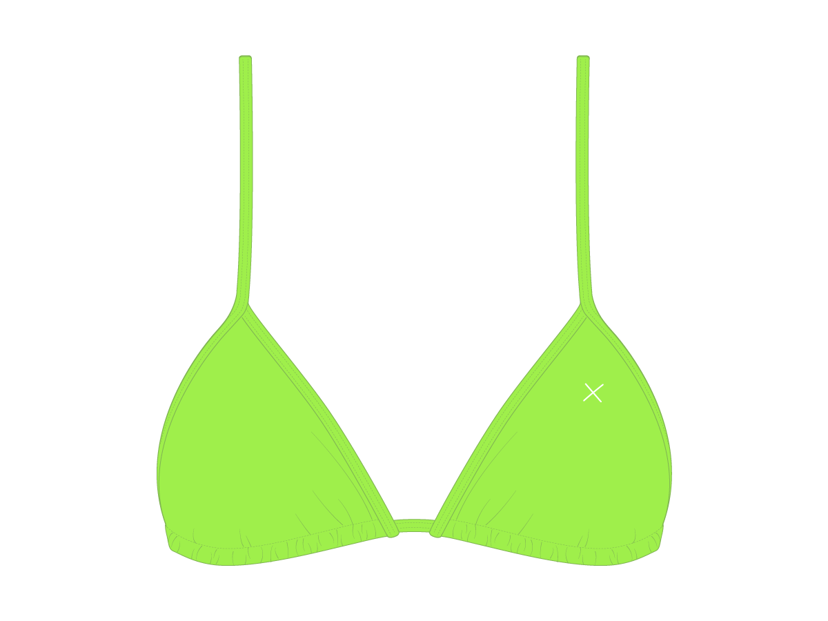 Lime Green Bikini Top II