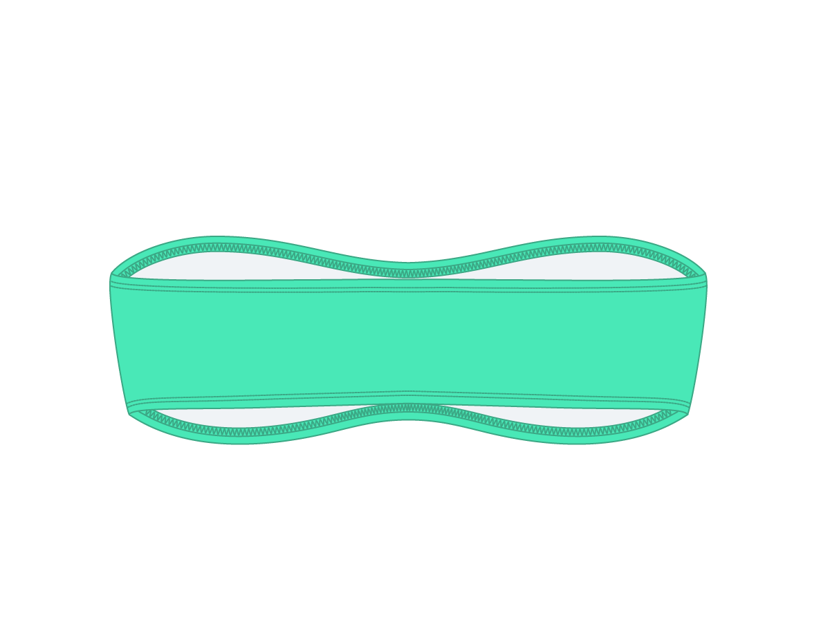 Lake Green Strapless Top