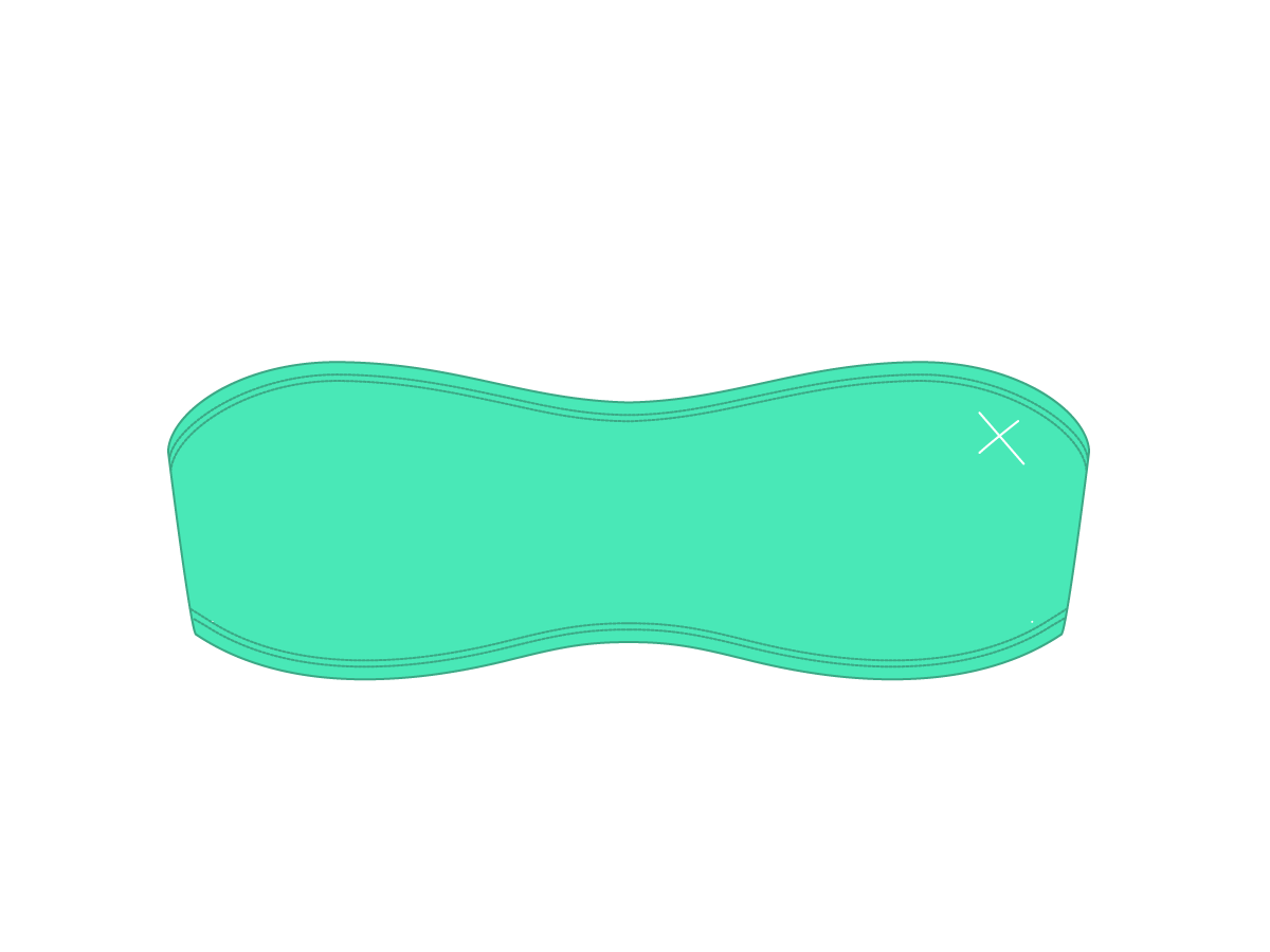 Lake Green Strapless Top