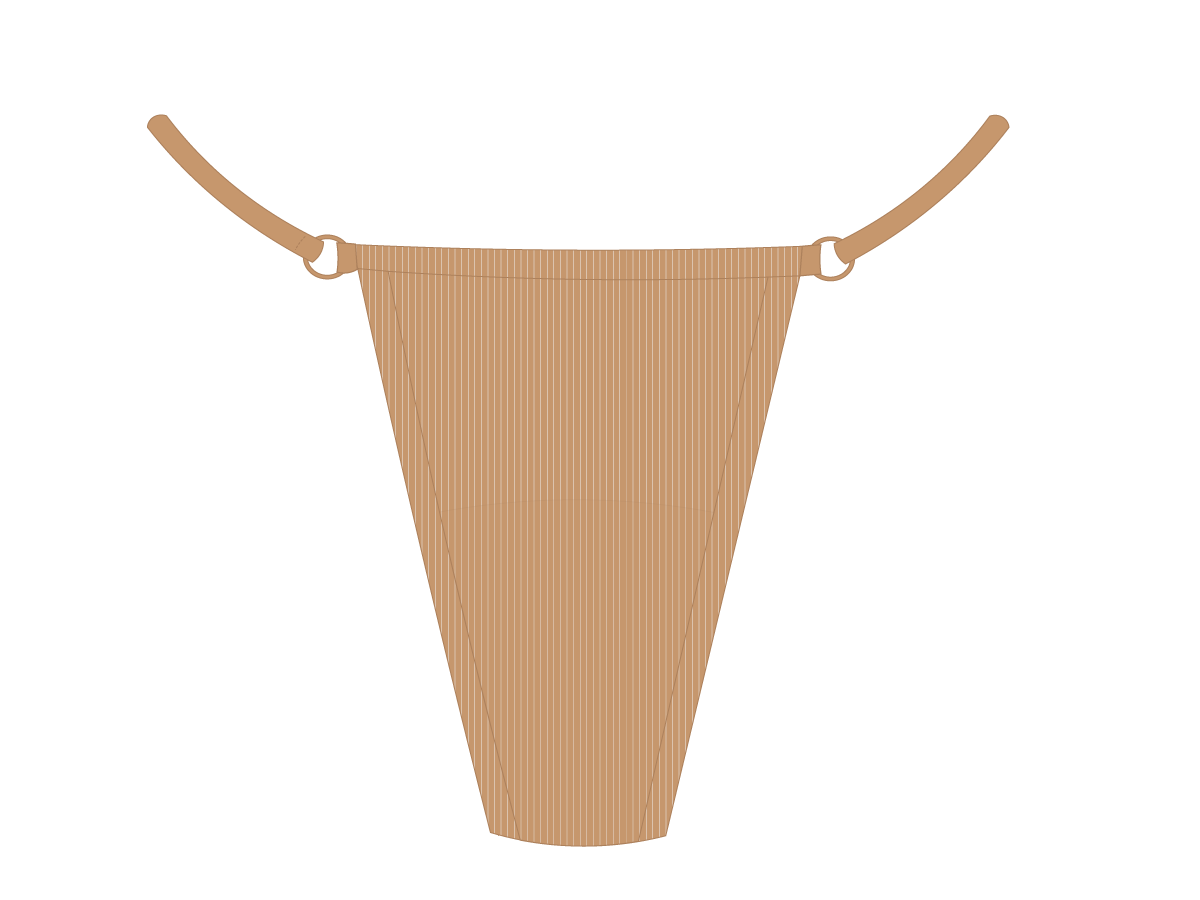 Nude Lace Ribbed Bottoms