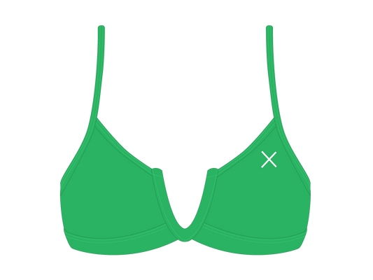 Leaf Green V-Cut Top