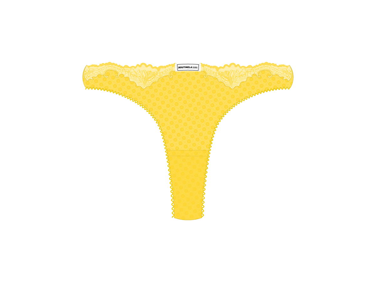 Lily Yellow Lace Bow panties