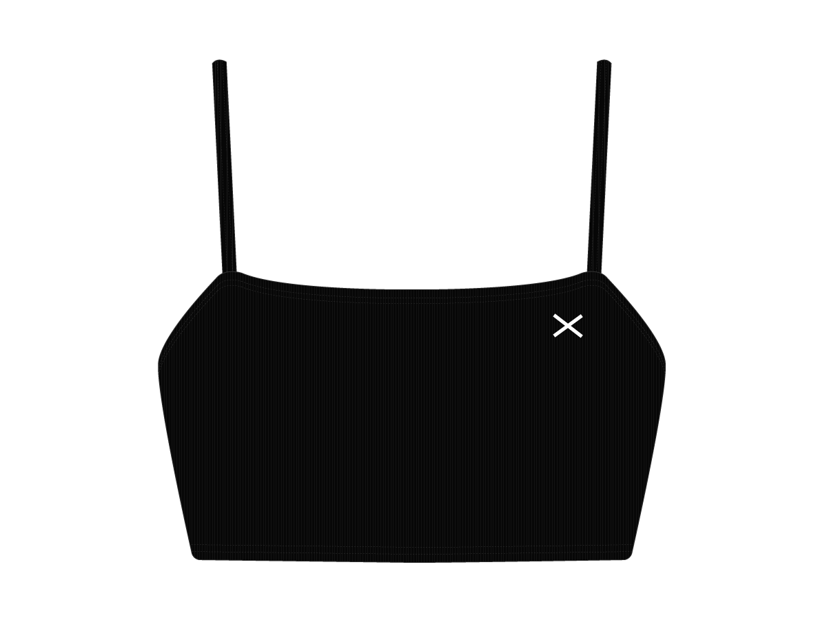 Manhattan Black Ribbed Camisole Top