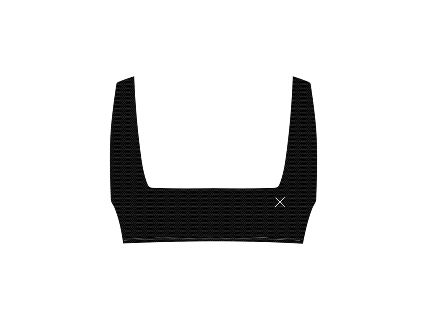 Black Angle Top - Honeycomb Fabric