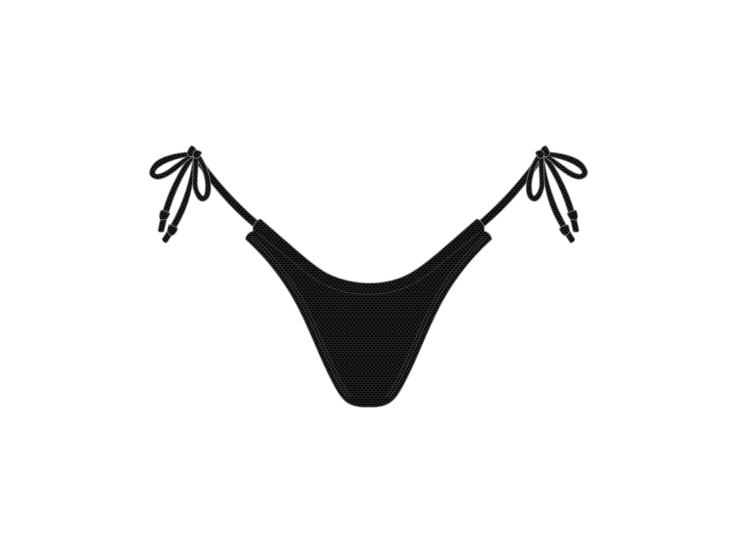 Black Roamer Bottoms - Honeycomb Fabric