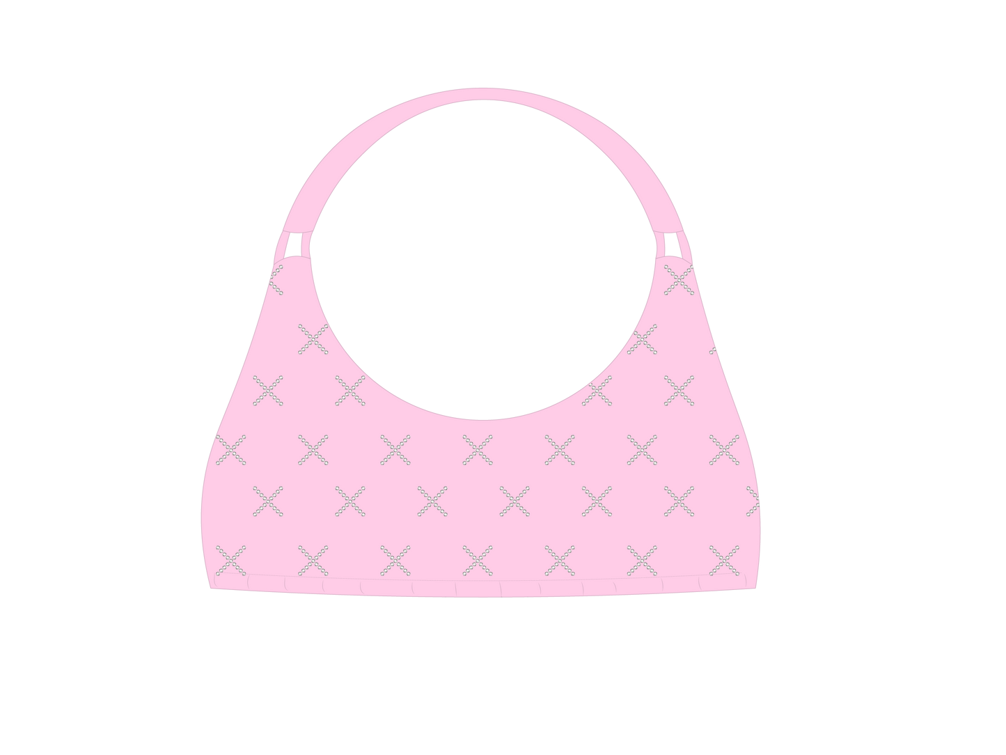 Pink Rhinestone Logo Top