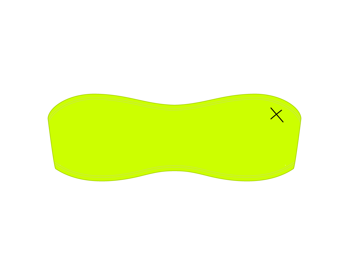 Sour Yellow Strapless Top