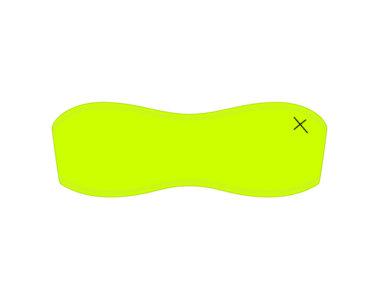 Sour Yellow Strapless Top