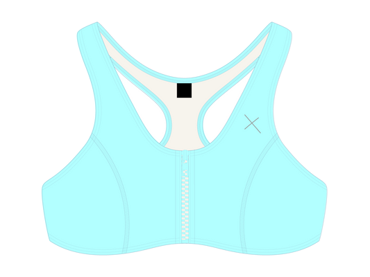 Off-Blue Zipper Top