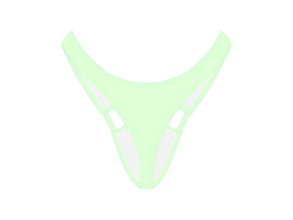 Ocean Blue Cut-Out Bottoms