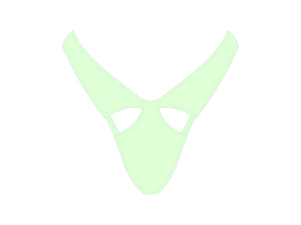 Ocean Blue Cut-Out Bottoms