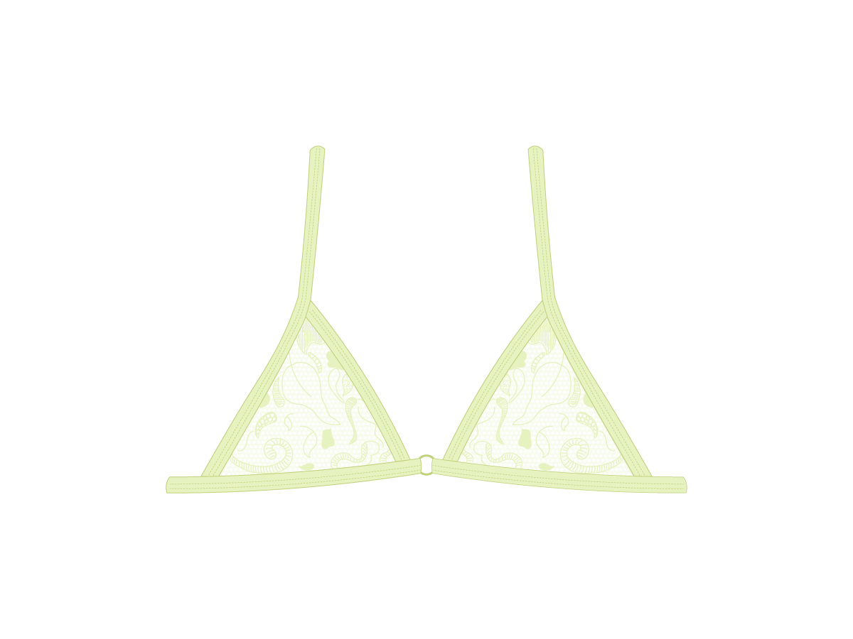 Ocean Blue Minimal Lace Bralette