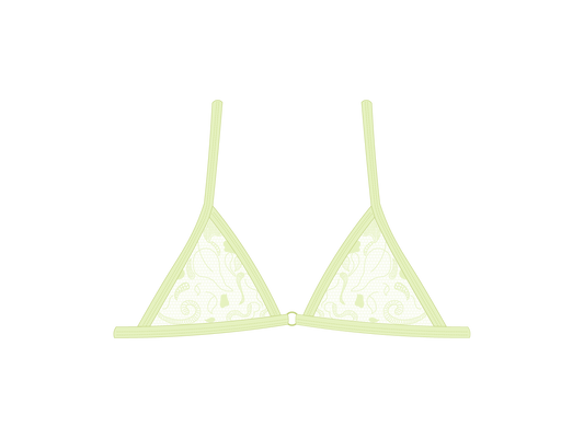 Ocean Blue Minimal Lace Bralette