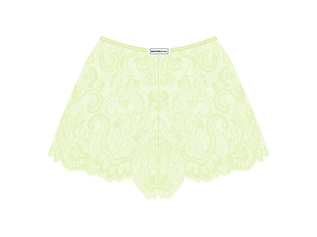 Ocean Blue Minimal Lace Shorts