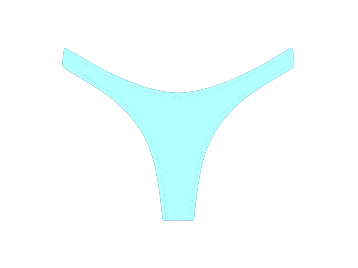 OFF-Blue Chic 80's Bottoms