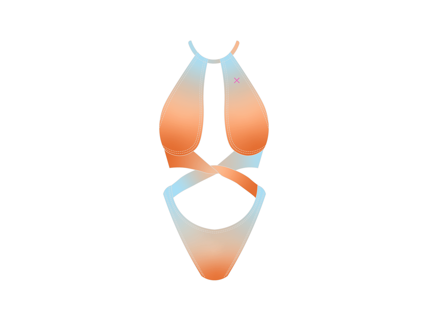 Beverly One Piece - Ombre Sunset