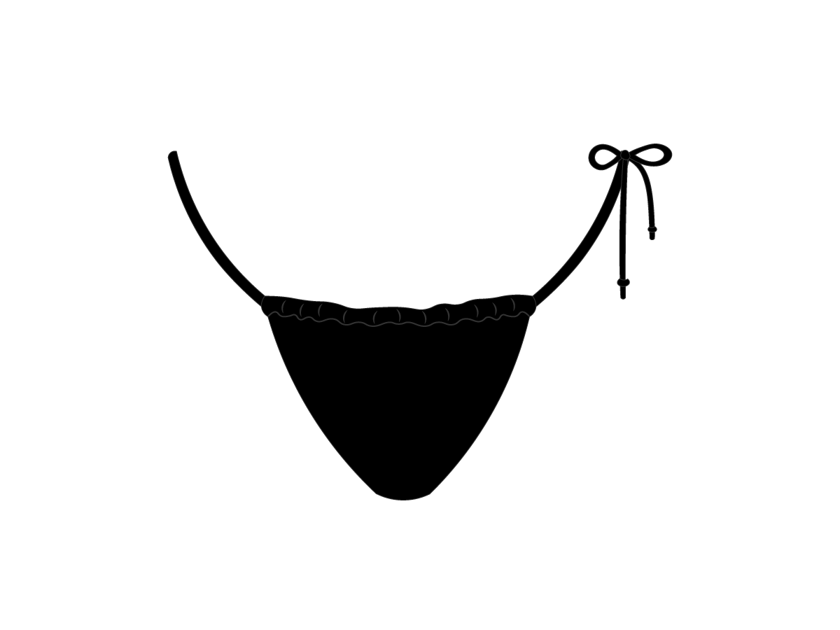 Manhattan Black One Side-Tie Bottoms