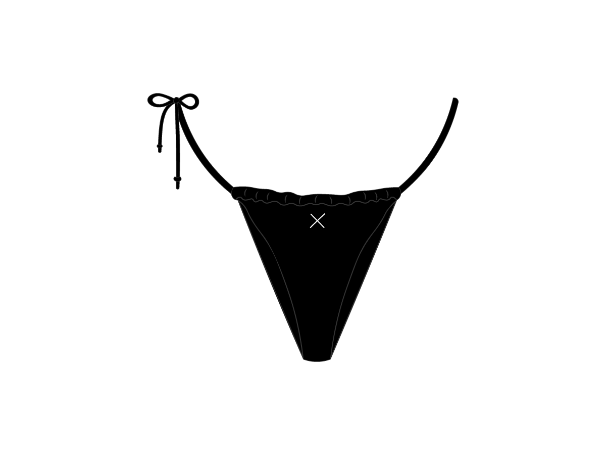 Manhattan Black One Side-Tie Bottoms