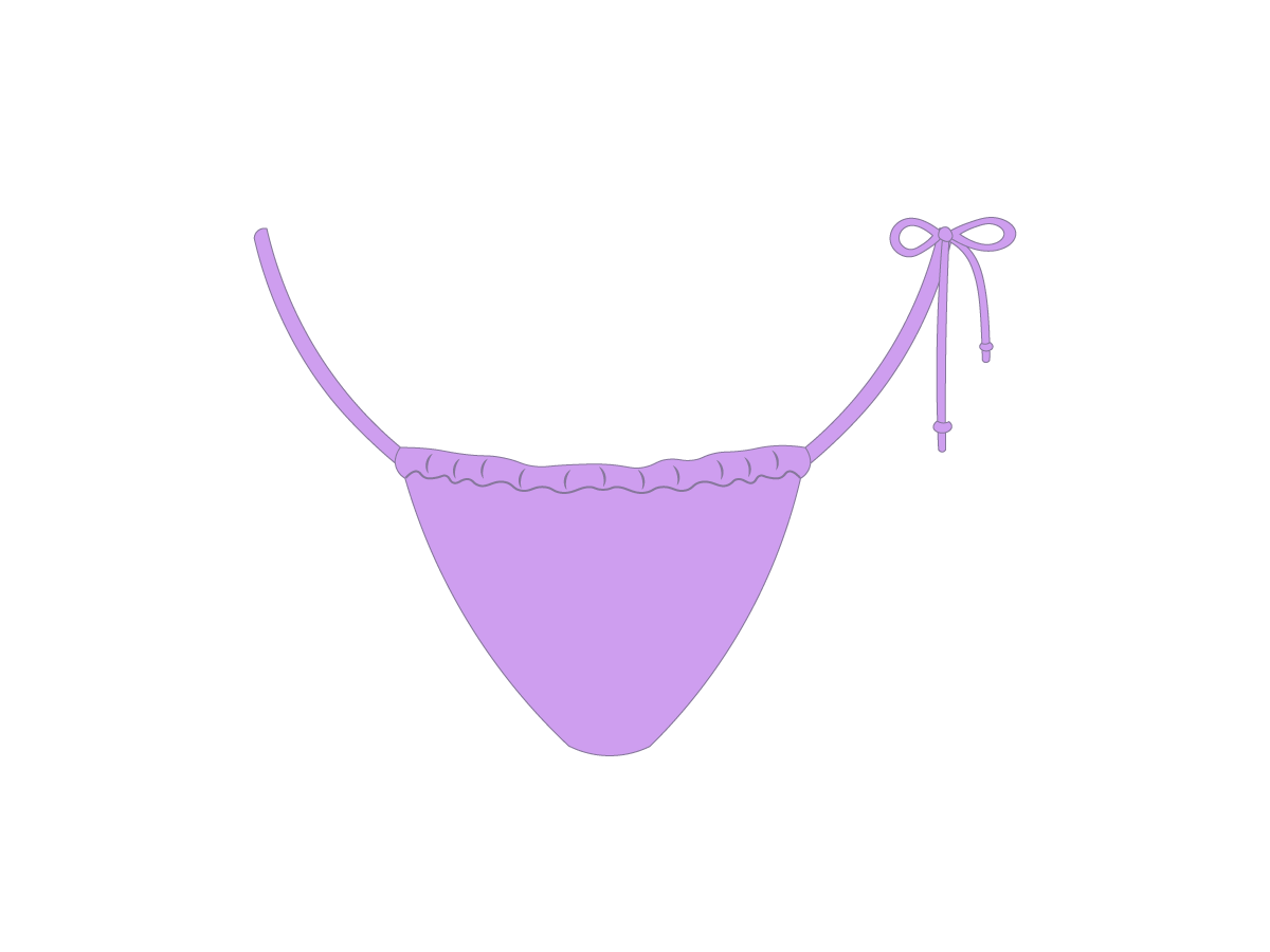 Lilac One Side-Tie Bottoms