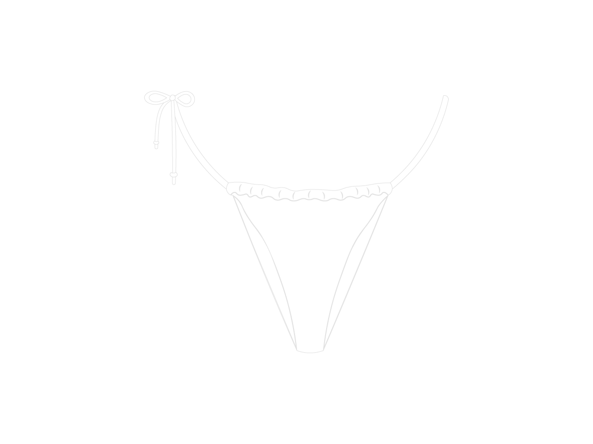 Venice White One Side-Tie Bottoms