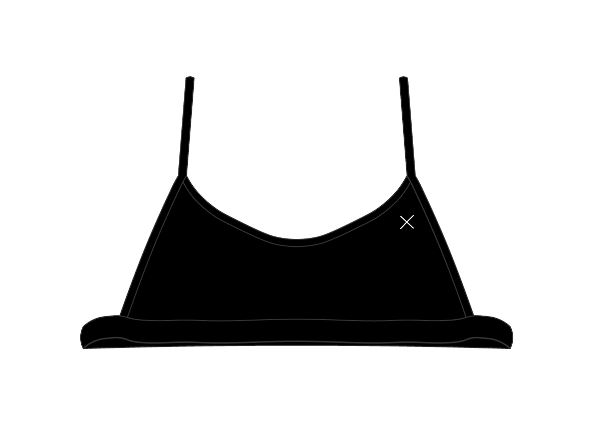 Manhattan Black Open Side Top