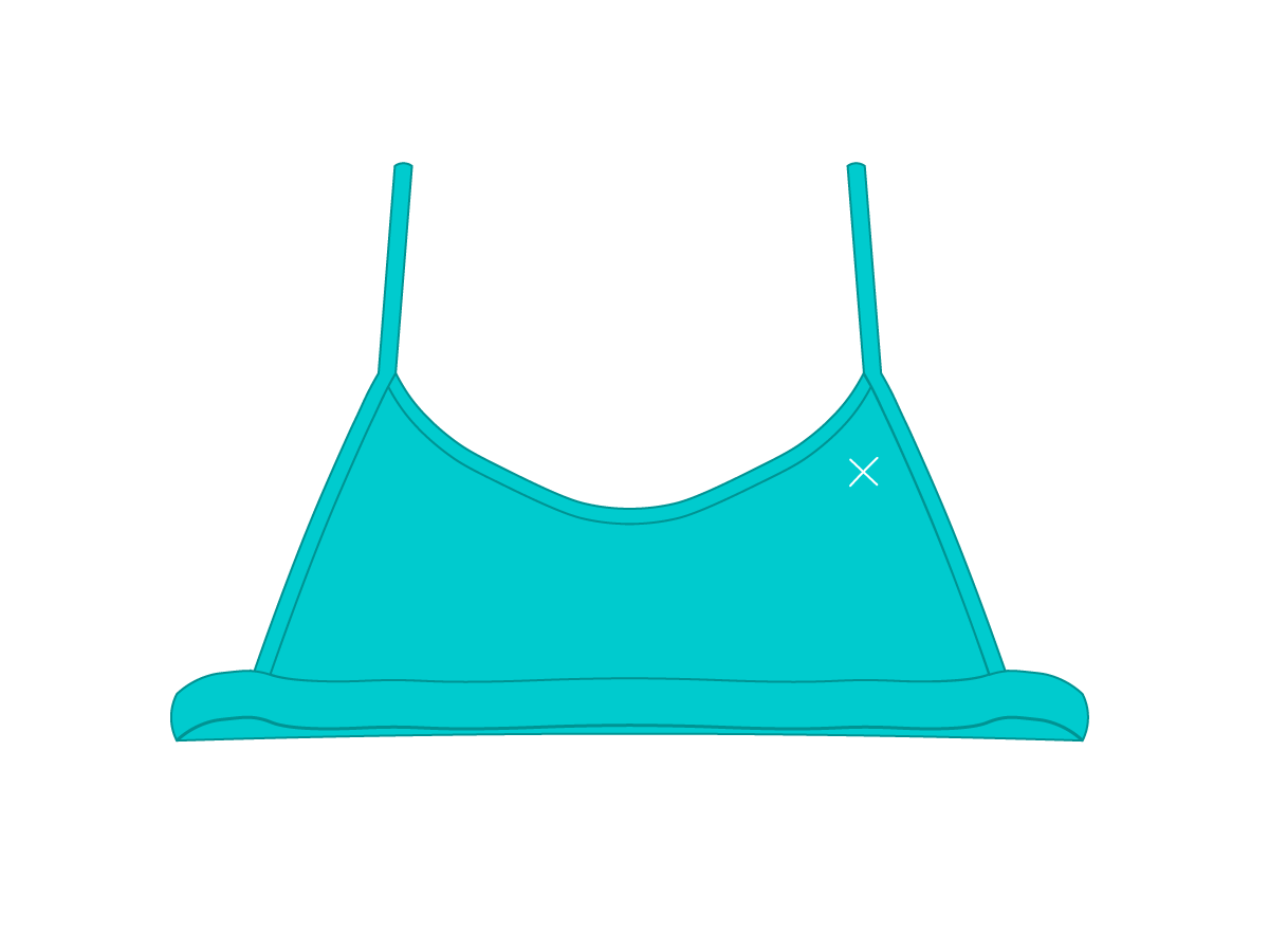 Cyan Open Side Top