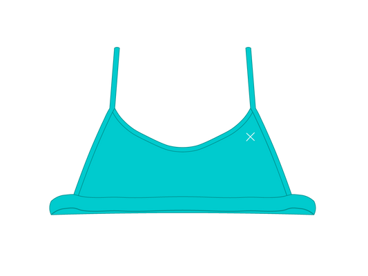 Cyan Open Side Top