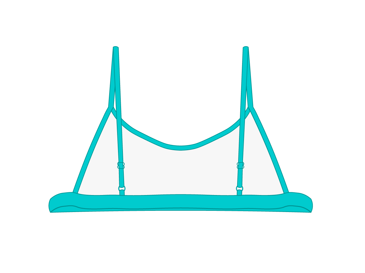 Cyan Open Side Top