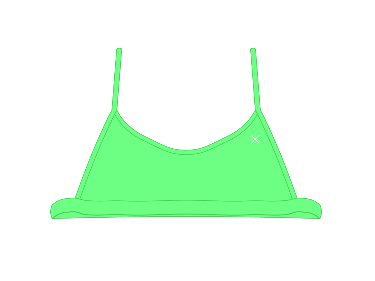 Electro Green Open Side Top
