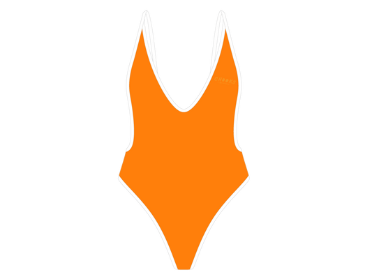 Cruise Orange Retro One-Piece