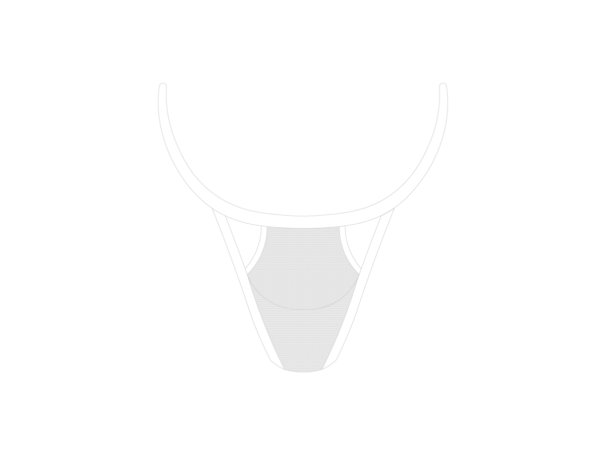 White Mesh Peep Thong Panty