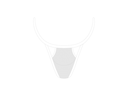 White Mesh Peep Thong Panty