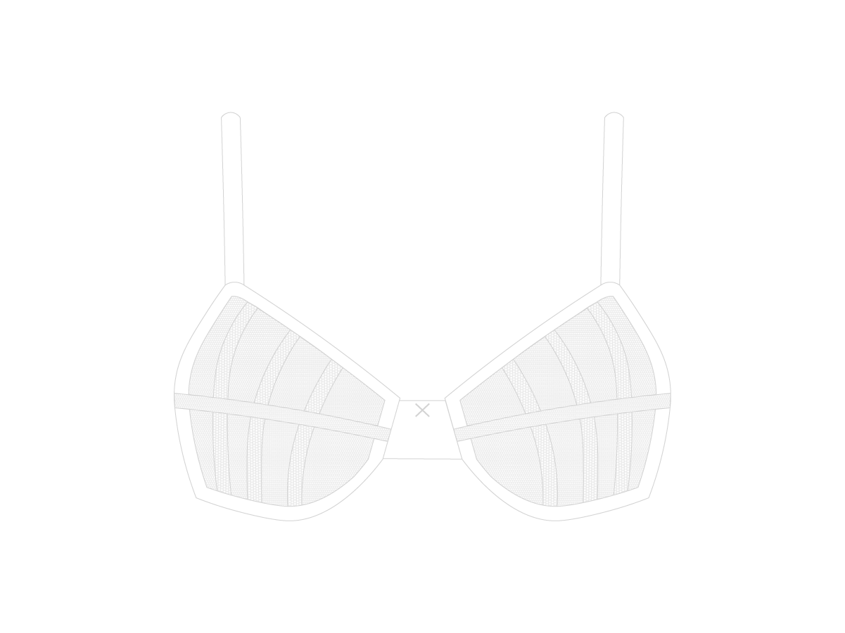 White Mesh Peep Bralette